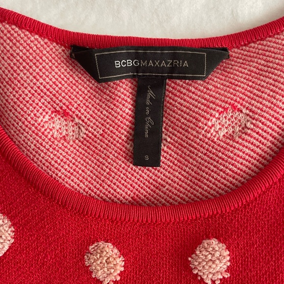 BCBGMaxAzria Red Polka Dot Midi Dress - Picture 7 of 7